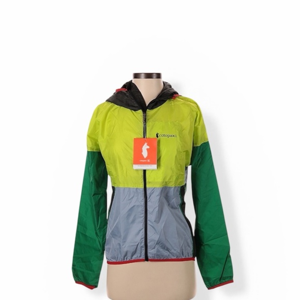 Cotopaxi Women’s Colorblock Lightweight Hooded Jacket - Lime/Gray/Green
